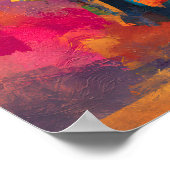 Abstrakte Silhouette Samurai Warrior Poster (Ecke)