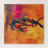 Abstrakte Silhouette Samurai Warrior Puzzle (Horizontal)