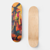 Abstrakte Silhouette Samurai Warrior Skateboard (Vorderseite)