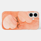 Abstrakte Silky-Shades von Orange Hearts Custom Case-Mate iPhone Hülle (Rückseite (Horizontal))