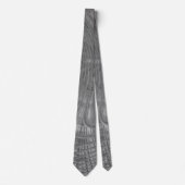 Abstrakte Silver Waves Neck Tie Gray Krawatte (Vorderseite)