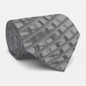Abstrakte Silver Waves Neck Tie Gray Krawatte (Gerollt)