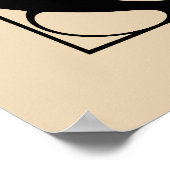 Abstrakte Sinfonie - Fett Schwarz & Beige Poster (Ecke)