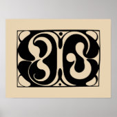 Abstrakte Sinfonie - Fett Schwarz & Beige Poster (Vorne)