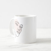 Abstrakte Single-Linie-Kunst Kaffeetasse (Vorderseite Links)