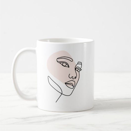Abstrakte Single-Linie-Kunst Kaffeetasse (Links)