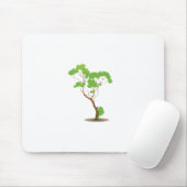 Abstrakte Singlegraphik des Eichenbaums Mousepad (Mit Mouse)