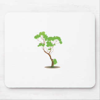 Abstrakte Singlegraphik des Eichenbaums Mousepad