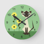 Abstrakte Sitzkiste und grüne Uhr Blume (Vorderseite)