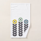 Abstrakte skandinavische Blume Badhandtuch Set (Handtuch)