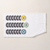 Abstrakte skandinavische Blume Badhandtuch Set (Handtuch)