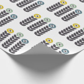 Abstrakte skandinavische Blume Geschenkpapier (Ecke)
