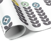 Abstrakte skandinavische Blume Geschenkpapier (Rolleneckpunkt)