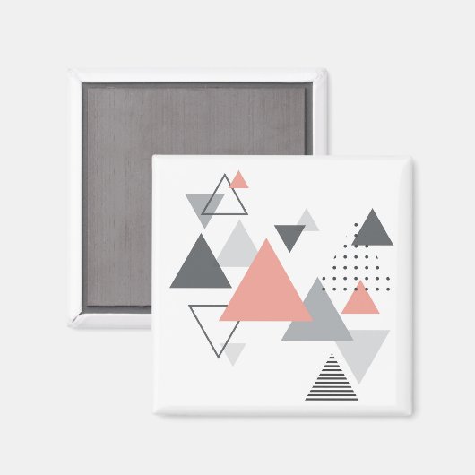 Abstrakte skandinavische Geometrie Magnet (Vorderseite/Rückseite)
