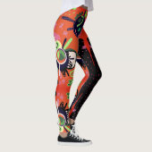 Abstrakte skandinavische Moderne Kunst Leggings (Rechts)