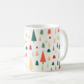 Abstrakte skandinavische Weihnachtsbäume Kaffeetasse (VorderseiteRechts)