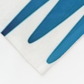 Abstrakte skurrile Katzen, die in einem Monogramm Fleecedecke (Ecke)