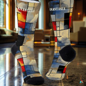 Abstrakte Sky Socks mit geometrischem künstlerisch Socken