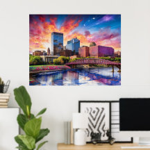 Abstrakte Skyline von Dayton, Ohio