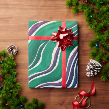 Abstrakte Smaragd Saphir Rubin Karte Geschenkpapie