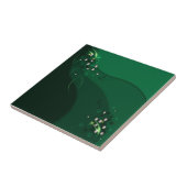 Abstrakte Smaragdgrün Layout und Goldverzierungen Fliese (Seite)