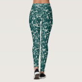 Abstrakte Smaragdgrüne Leggings (Rückseite)