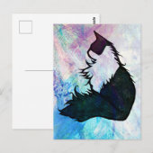 Abstrakte Smoking-Katze Postkarte (Vorne/Hinten)