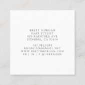 Abstrakte Smoky Blue Black Hair Stylist Quadratische Visitenkarte (Rückseite)