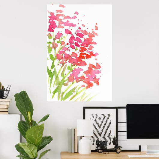 Abstrakte Snapdragons Poster (Heimbüro)