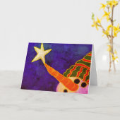 Abstrakte Snowman Art Karte (Gelbe Blume)