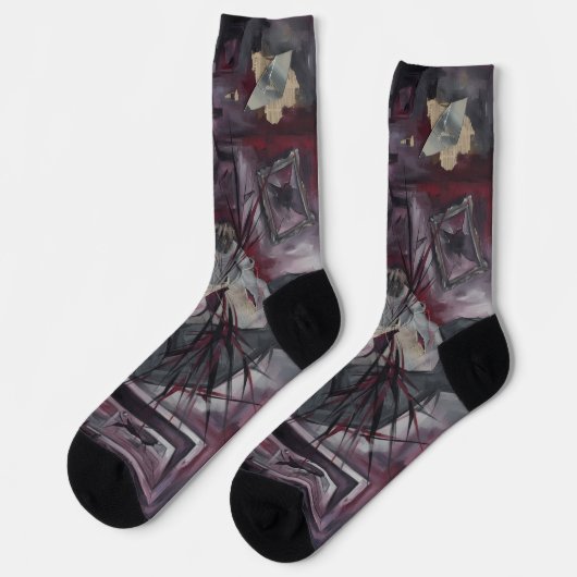 Abstrakte Socken (Linkes Detail)