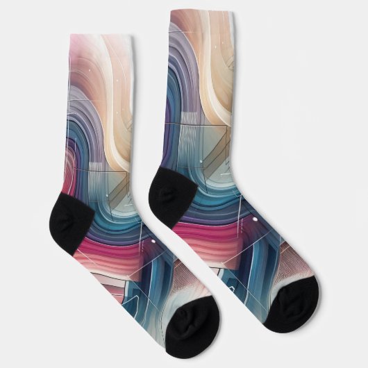 Abstrakte Socken - Modernes Design (Rechts)