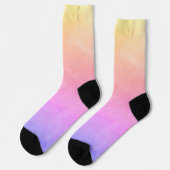 abstrakte Socken "Warm Sunrise" (Linkes Detail)