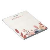 Abstrakte Soft-Formen-Wertschätzung für Lehrer Notizblock (angewinkelt)