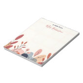 Abstrakte Soft-Formen-Wertschätzung für Lehrer Notizblock (Rotiert)