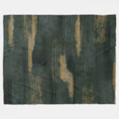 Abstrakte Soft Hues Deep Green & Gold Fleecedecke (Vorderseite (Horizontal))