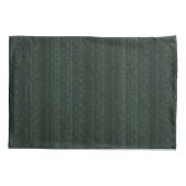 Abstrakte Soft Hues Deep Green Subtile Strip Kissenbezug (Rückseite-Links)