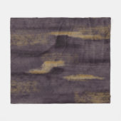 Abstrakte Soft Hues Deep Plum Fleecedecke (Vorderseite (Horizontal))
