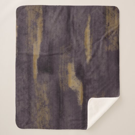 Abstrakte Soft Hues Deep Plum Sherpadecke (Vorderseite)
