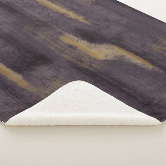 Abstrakte Soft Hues Deep Plum Sherpadecke (3/4)