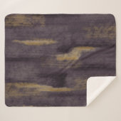 Abstrakte Soft Hues Deep Plum Sherpadecke (Vorderseite (Horizontal))