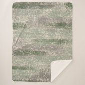 Abstrakte Soft Hues Grau Beige Moss & Stone Sherpadecke (Vorderseite)