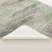 Abstrakte Soft Hues Grau Beige Moss & Stone Sherpadecke (3/4)