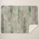 Abstrakte Soft Hues Grau Beige Moss & Stone Sherpadecke (Vorderseite (Horizontal))