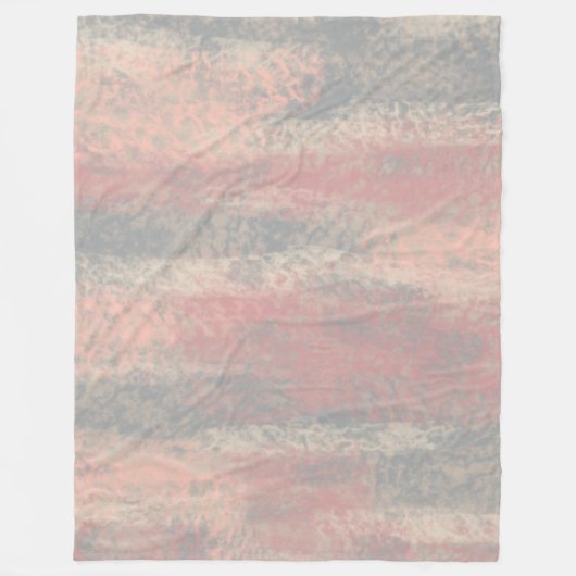 Abstrakte Soft Hues Grau Beige Pink Fleece Blanket (Vorderseite)
