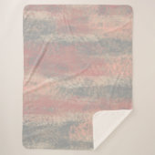 Abstrakte Soft Hues Grau Beige Pink Sherpadecke (Vorderseite)