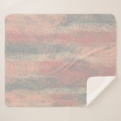 Abstrakte Soft Hues Grau Beige Pink Sherpadecke (Vorderseite (Horizontal))