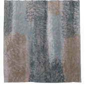 Abstrakte Soft Hues Grau Beige Steel Blue & Brown Duschvorhang (Vorderseite)