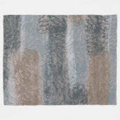 Abstrakte Soft Hues Grau Beige Steel Blue & Brown Fleecedecke (Vorderseite (Horizontal))