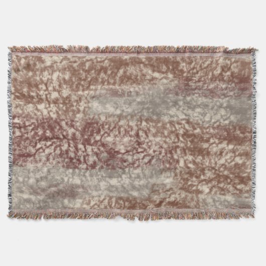 Abstrakte Soft Hues Grau Beige Wein & Schokolade Decke (Vorderseite)